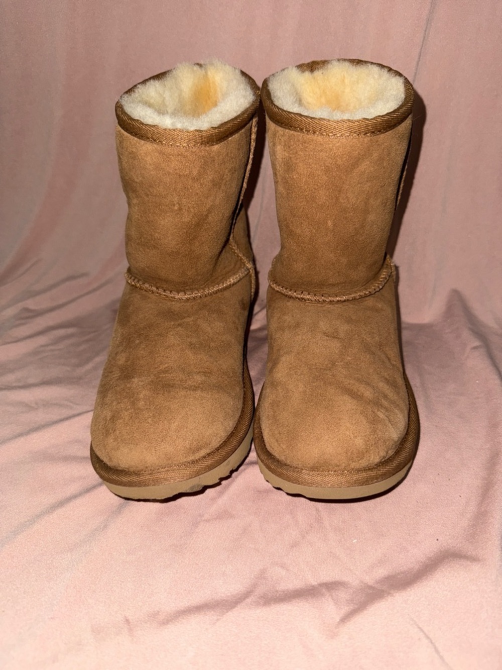 UGG Kids Chestnut Brown Shearling Lined Boots